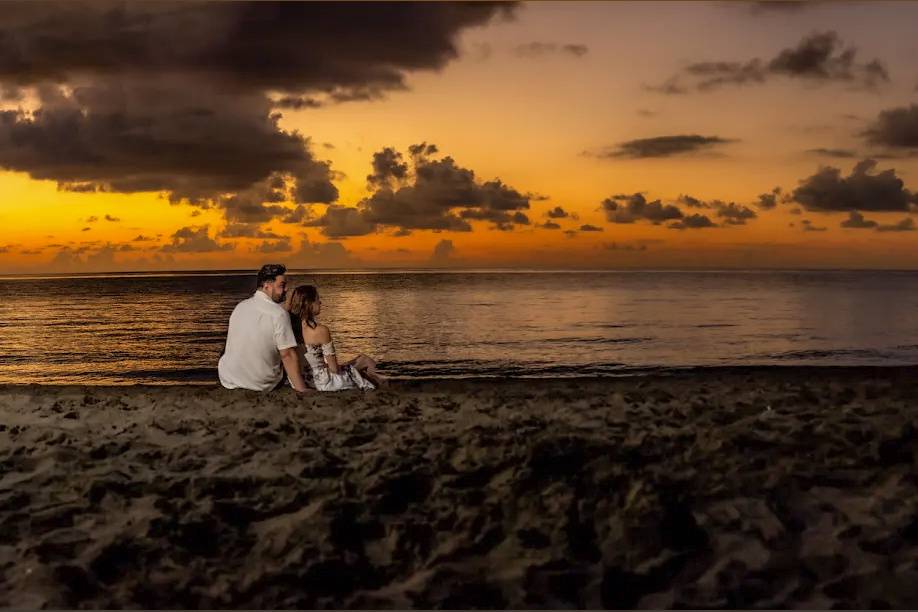 Early dawn romance in south Fl