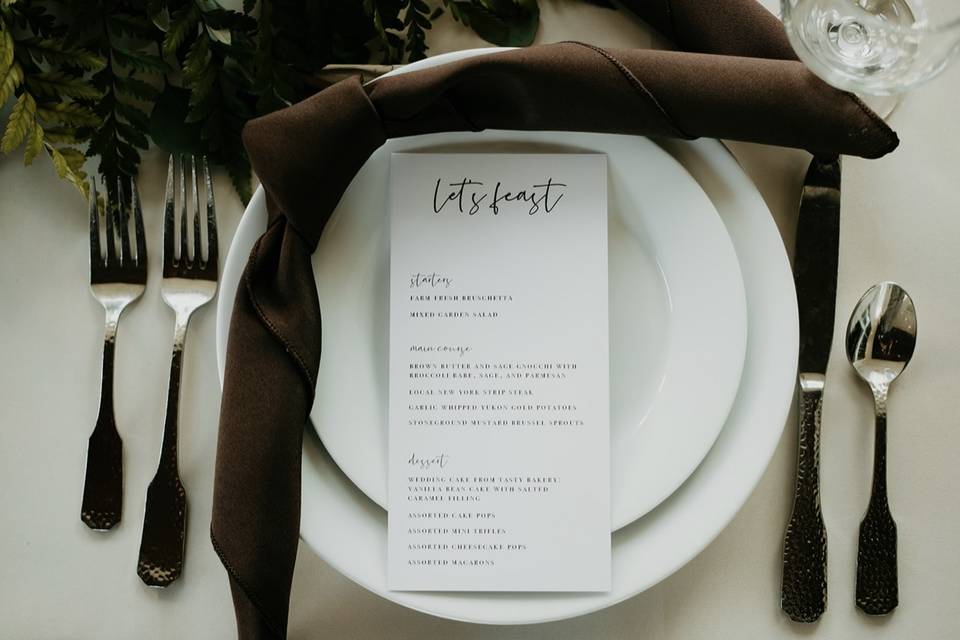 Let's Feast Menu