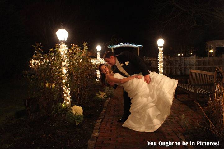 The gardens at night