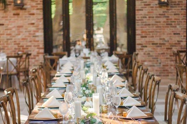 Rustic farm tables