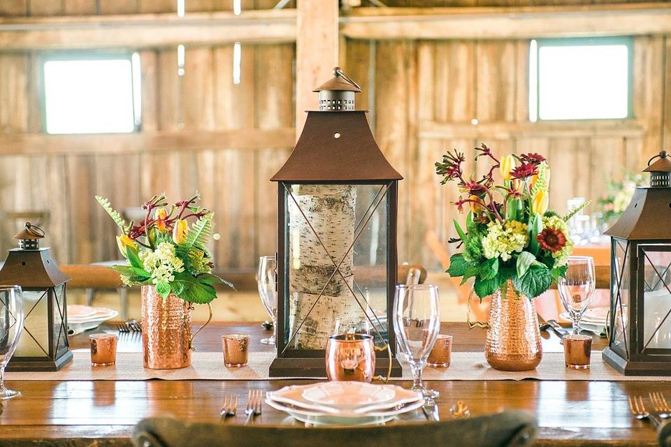 Rustic tablescape