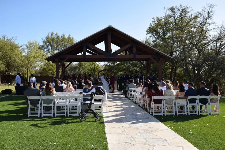 The wedding ceremony site