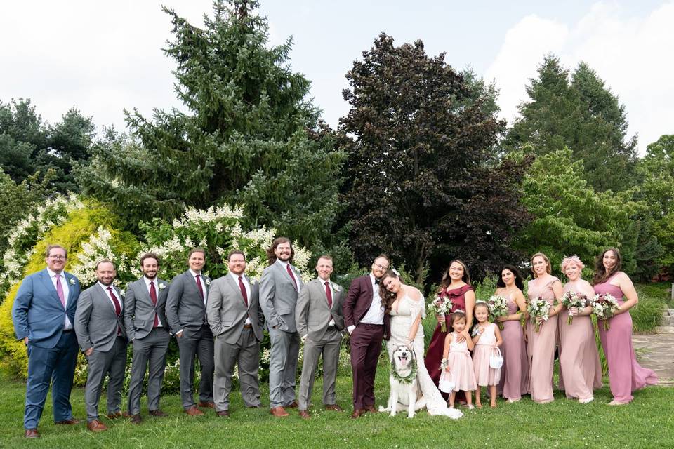 Bridal Party with some fur