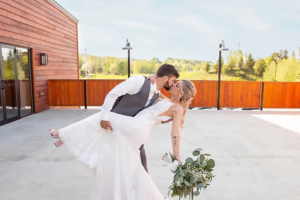Deck Wedding Photo