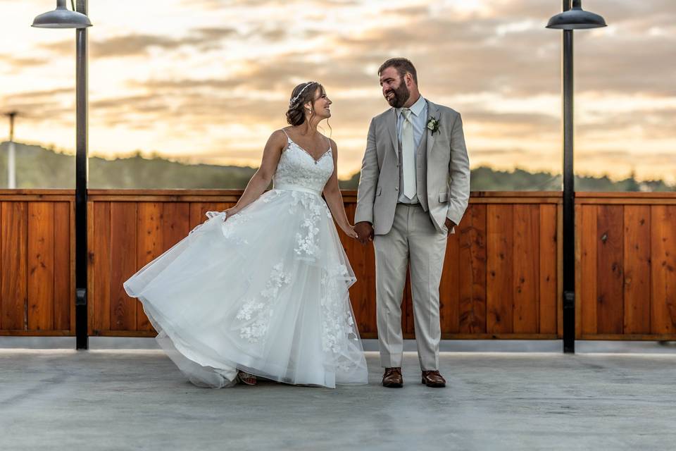 Deck Wedding Photo
