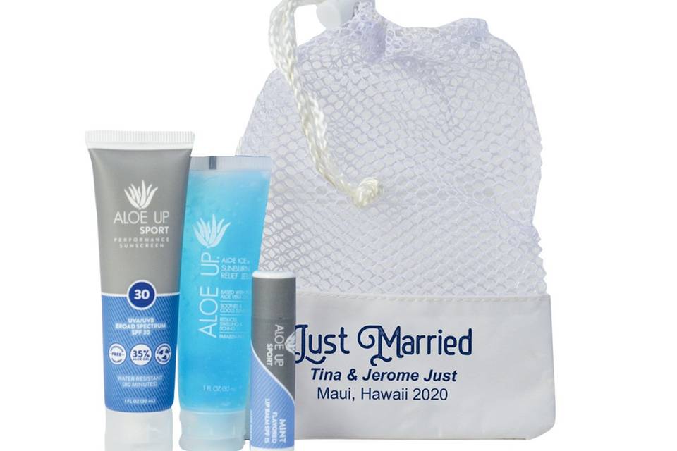 Mesh bag with products