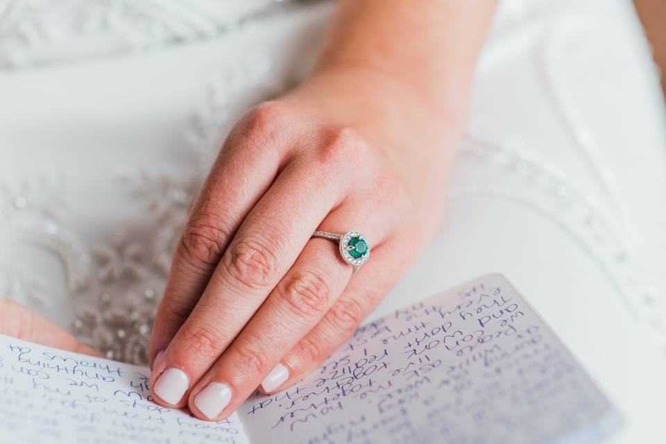 Reading vows emerald ring