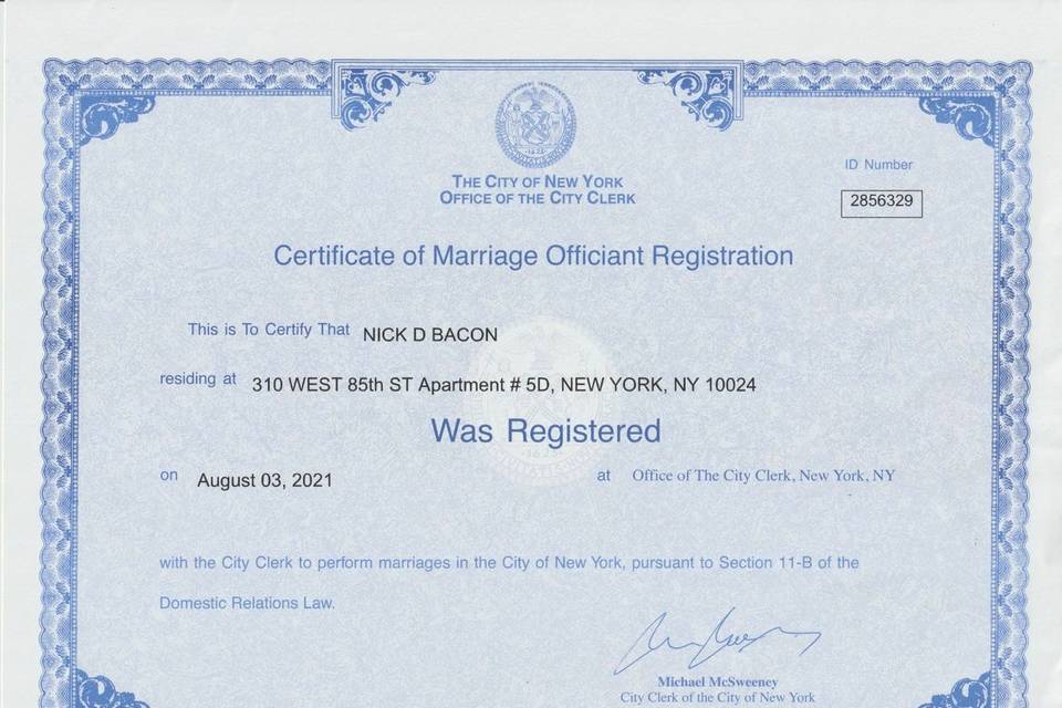 New York City Registration