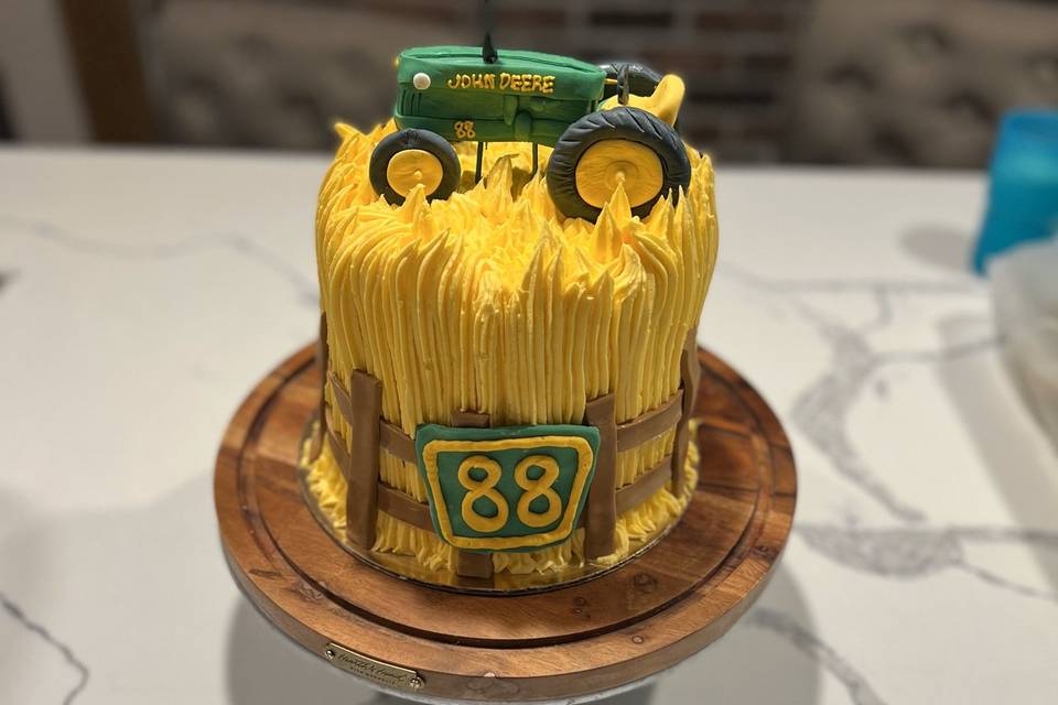 Tractor Groom's Cake