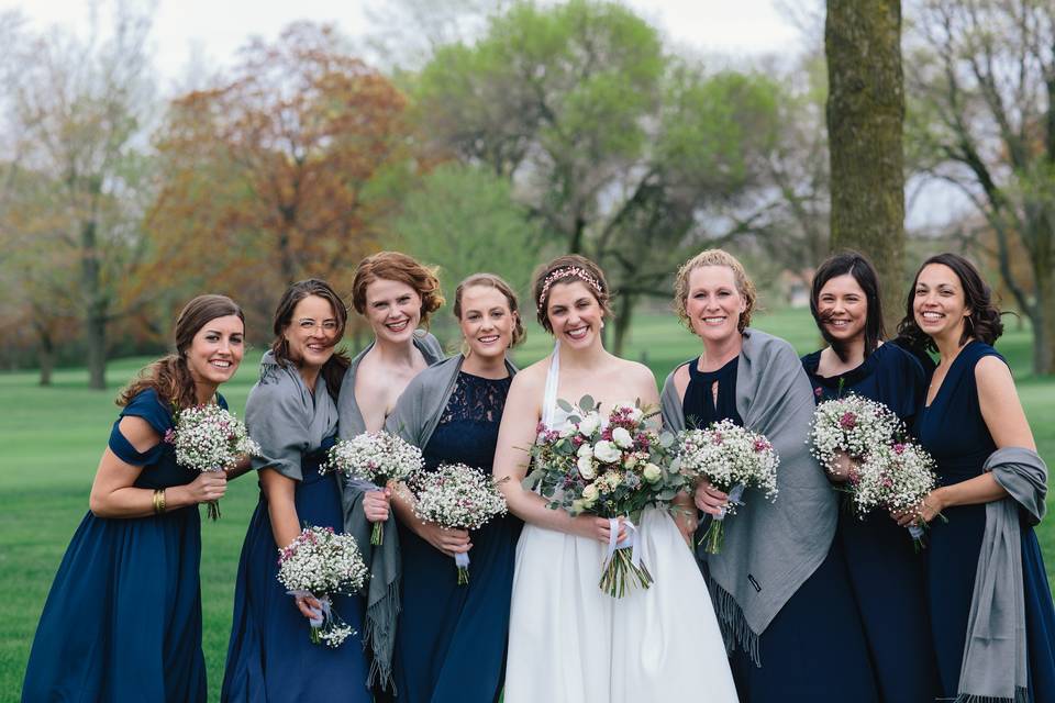 Bridal Party on Course