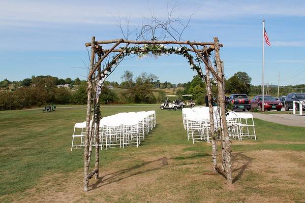 Seating by the Clubhouse.