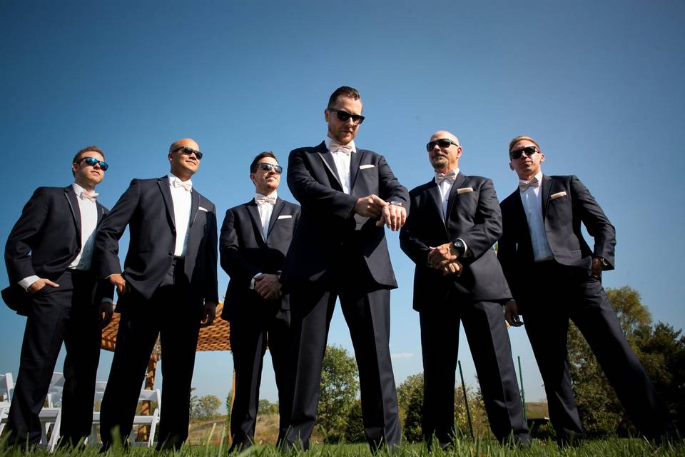 The groom with his groomsmen​