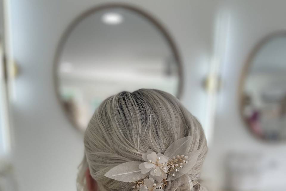 Textured bridal bun