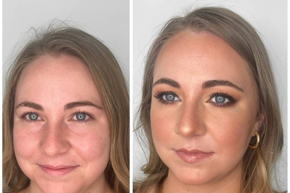 Glam before and after
