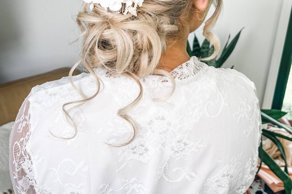 Textured romantic updo