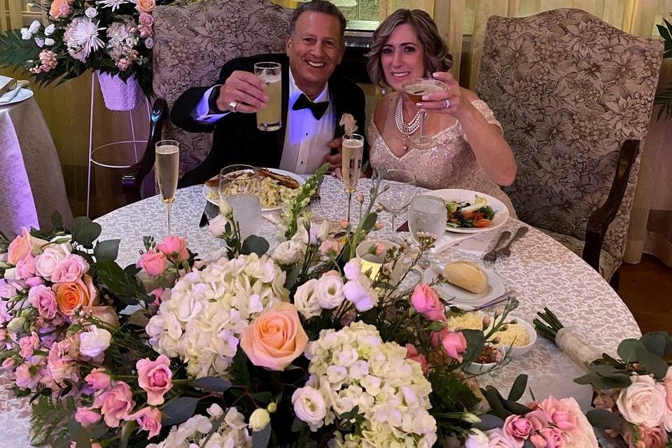 A toast to the happy couple