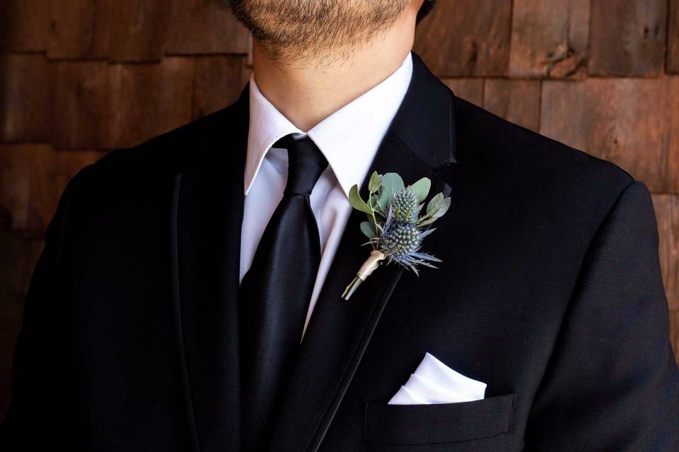 Groom with boutonniere - Poppy Fifteen Studio