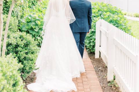 Walking to the ceremony