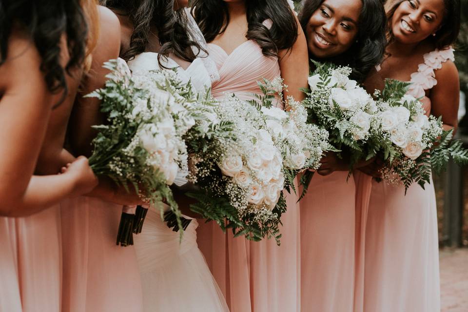 Bridal party bouquets