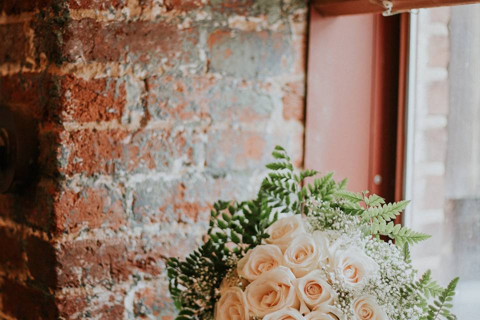 Bouquet on the windowsill