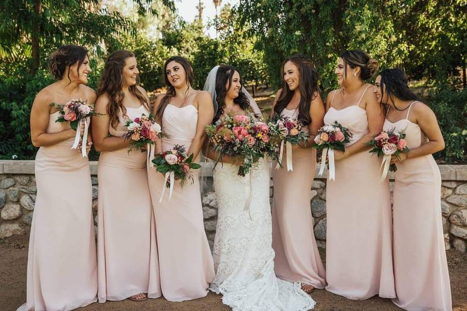 Bridal Party pretty in pink wi