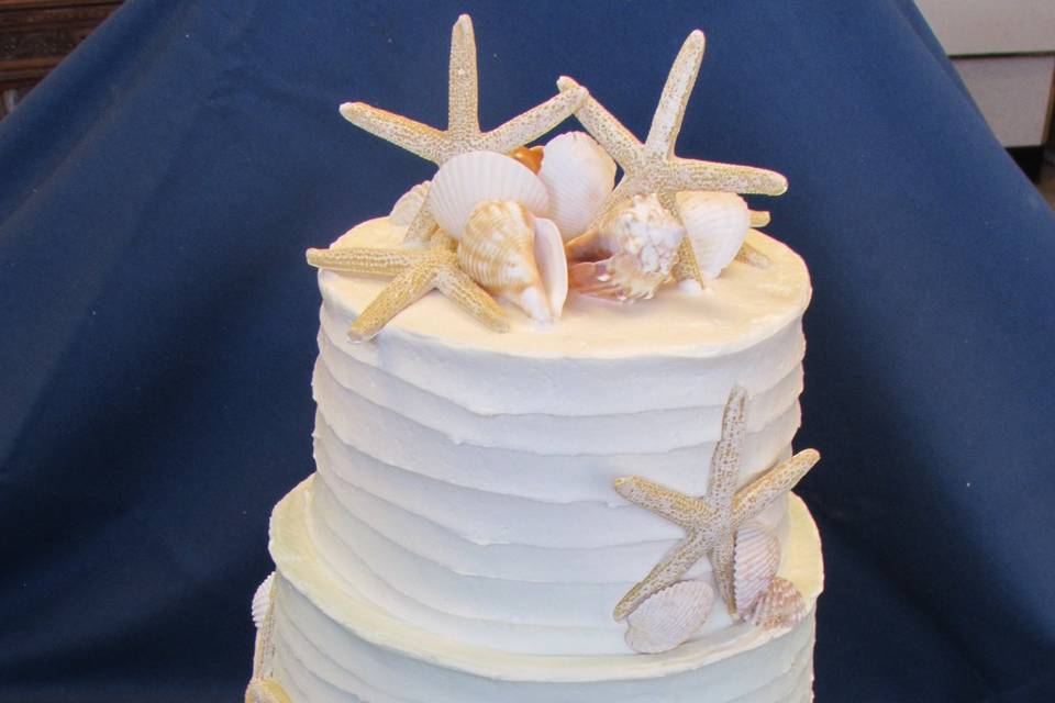 Under the sea wedding cake