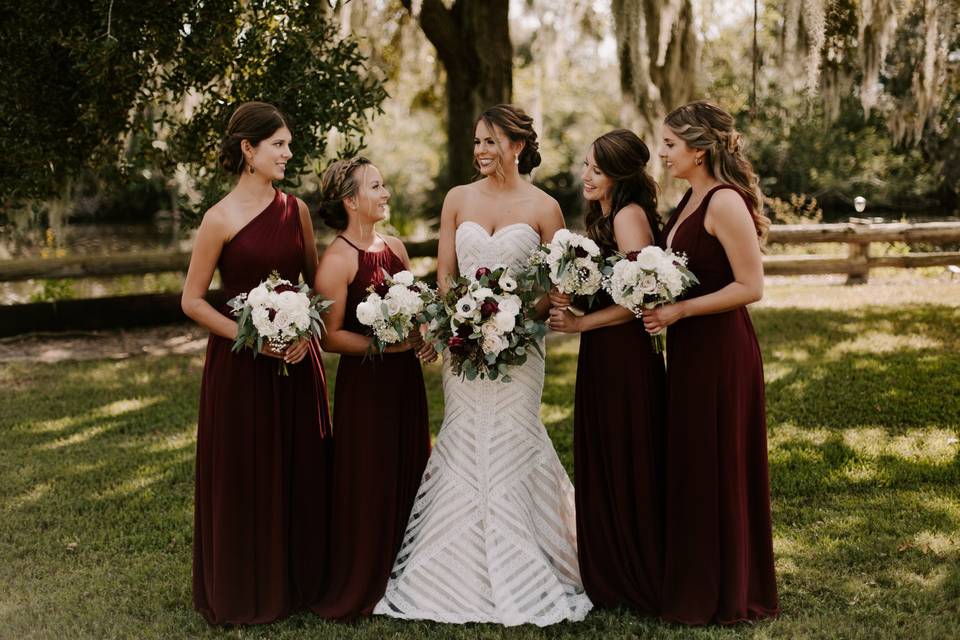 Bride & bridesmaids