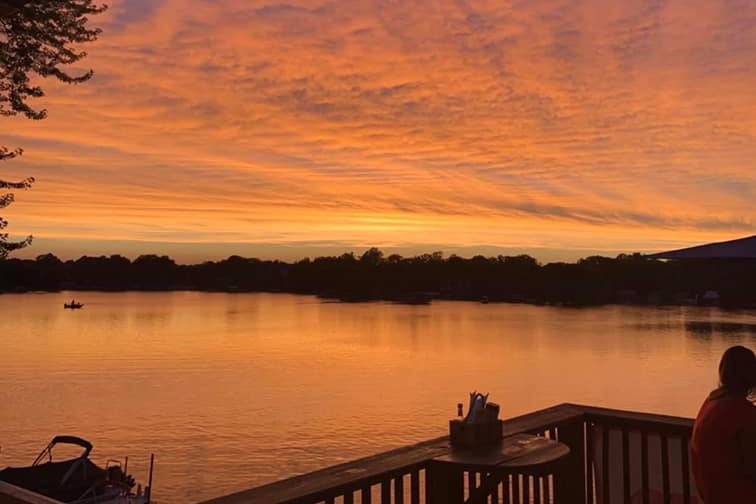 A sunset from the deck