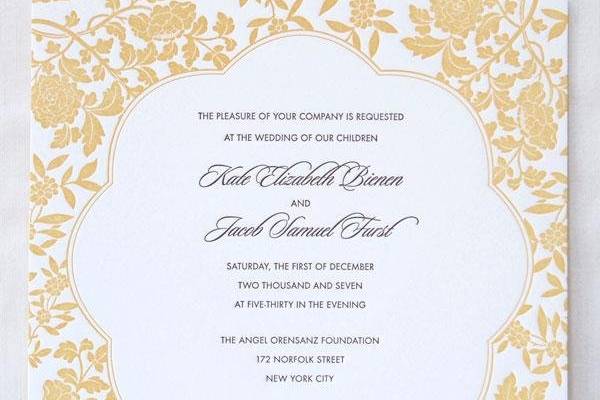 Chinoiserie Letterpress Invitation Suite