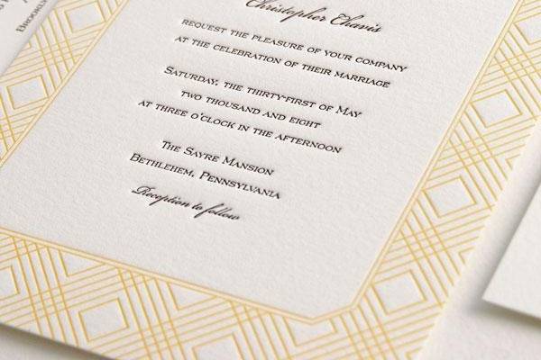 Picnic Letterpress Invitation Suite