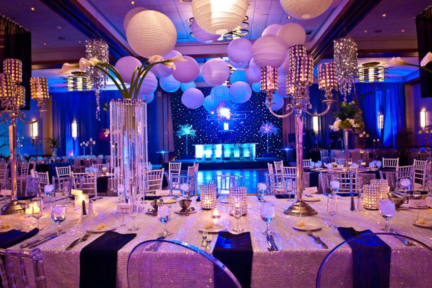 Reception hall design and decor