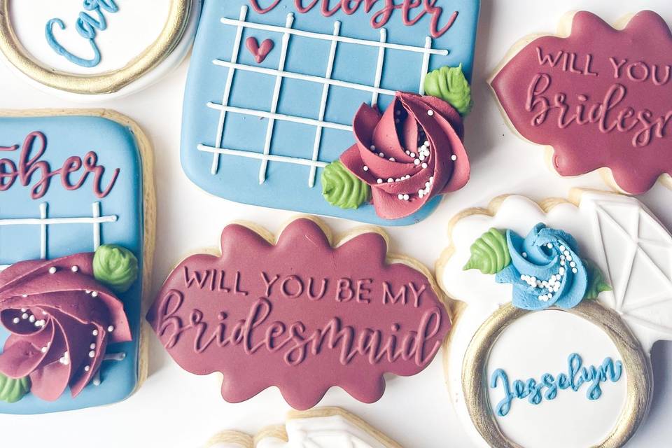 Bridesmaid proposal cookies