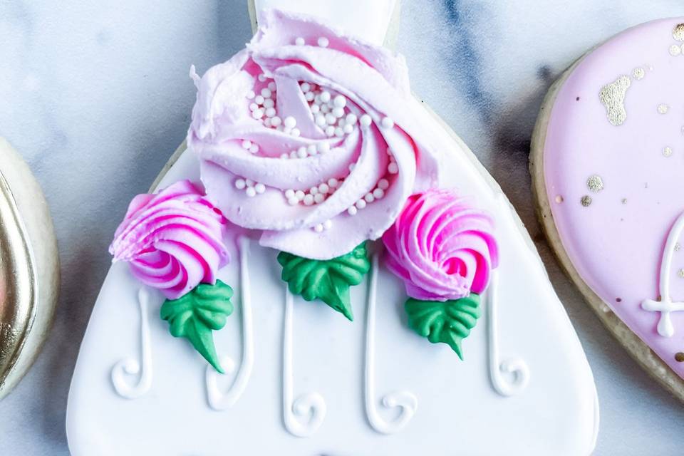 Wedding dress cookie