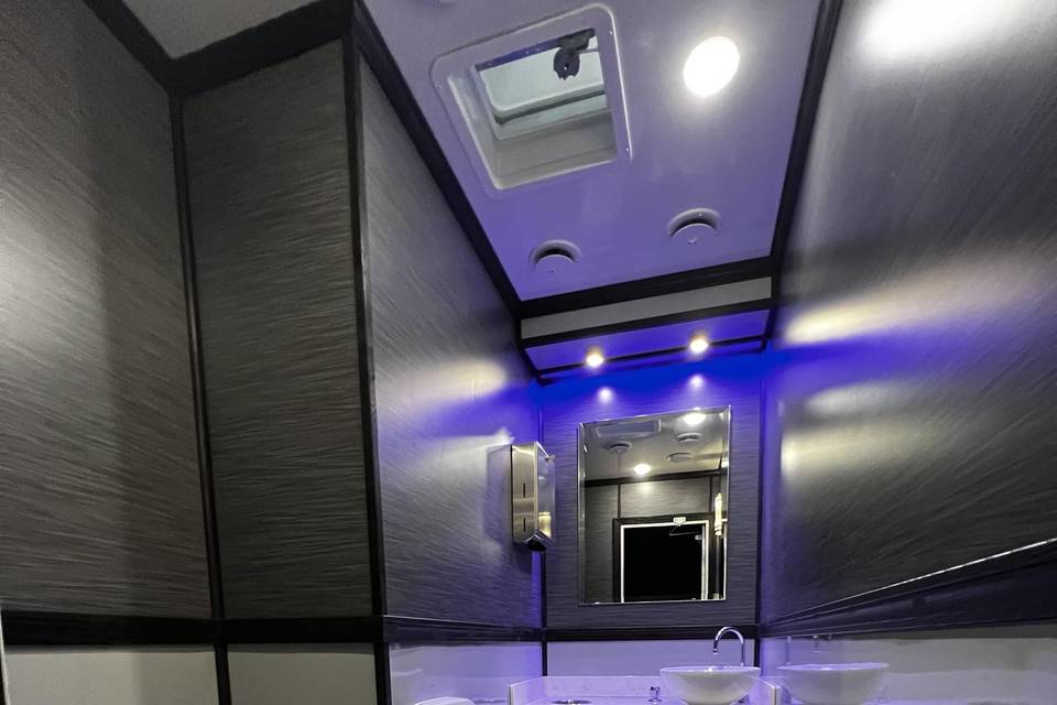 3-stall luxury restroom interior