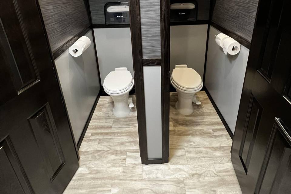 5-stall luxury restroom