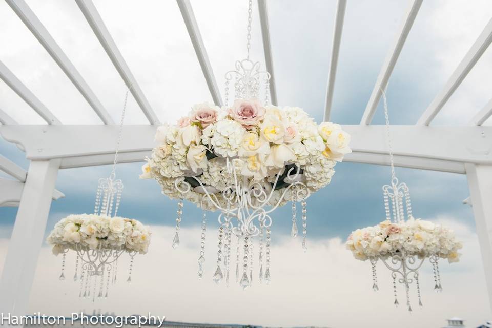 Flower chandeliers