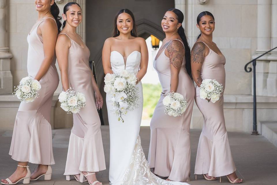 Bride and Bridesmaids