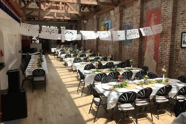 Wedding reception setup