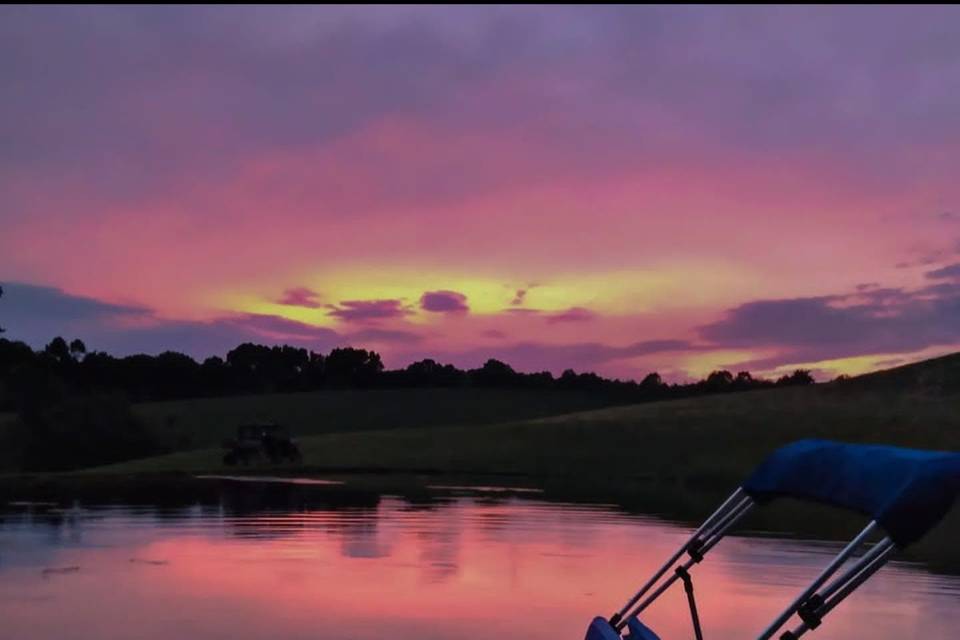 Sunset cruise on paddle boat
