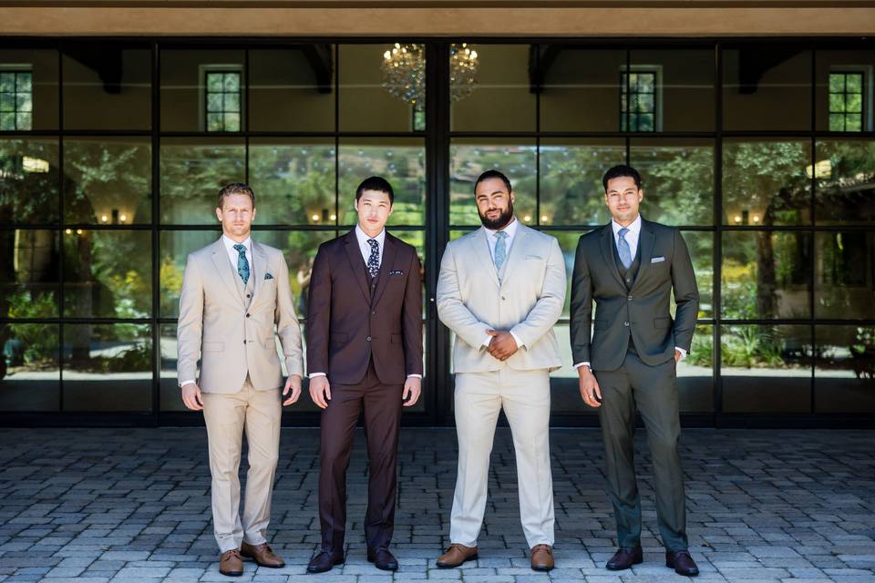 Trendy neutral suits