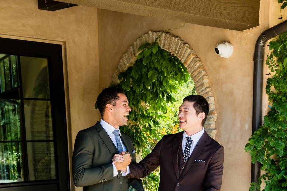 Brown and green suit styles