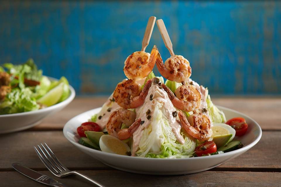 Grilled Shrimp Wedge Salad