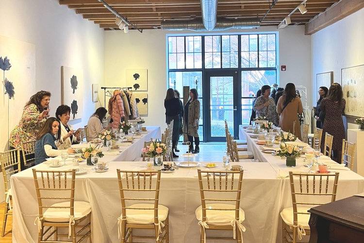 Seated reception/bridal shower