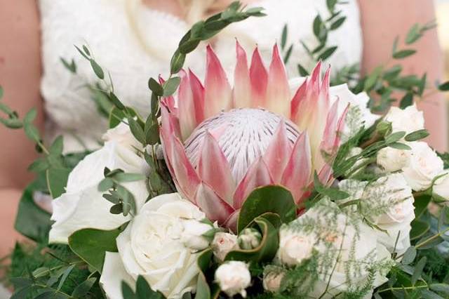 Bride holding her bouquet