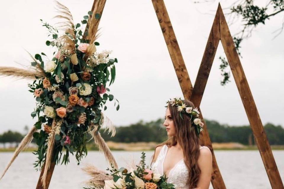Arch and Bouquet