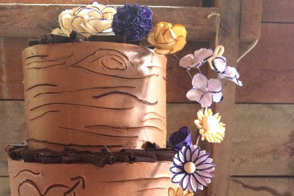 Chocolate and gumpaste flowers