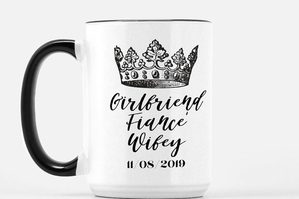 Girlfriend to wifey 15 .oz mug