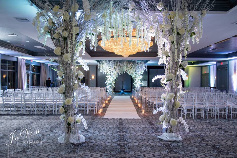 Ballroom ceremony setup