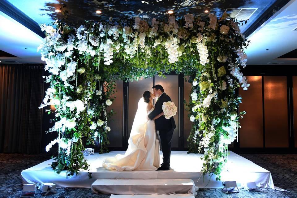 Ballroom ceremony and chuppah