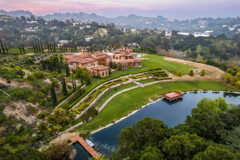 Aerial view of the property